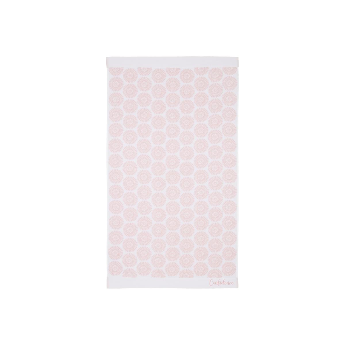 Confidence Floral Petal Towels by Katie Piper in Blush Grapefruit Pink 90x150cm – image 1