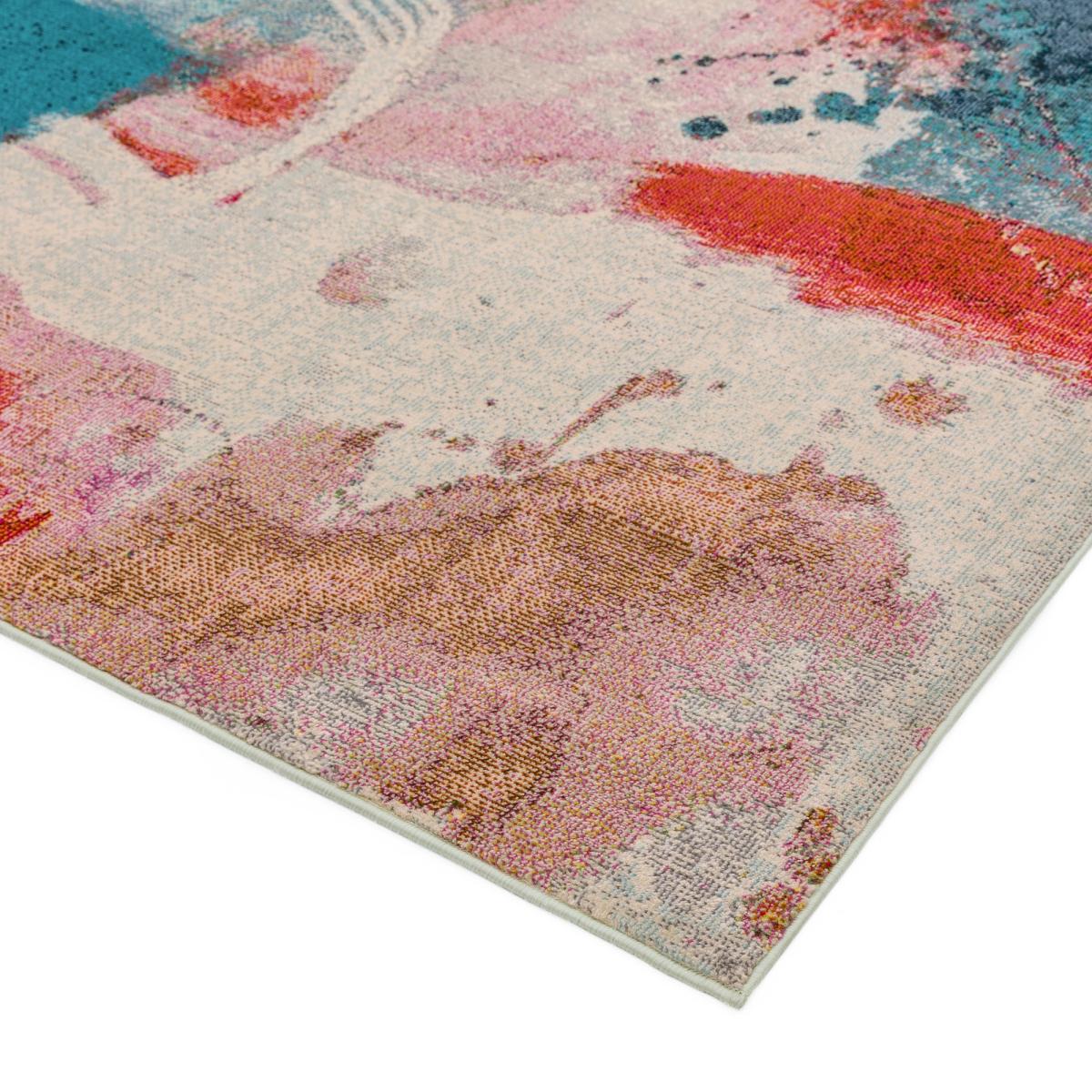 Amelie Sundown Abstract Rugs in AM06 Blue Orange Multi – image 3