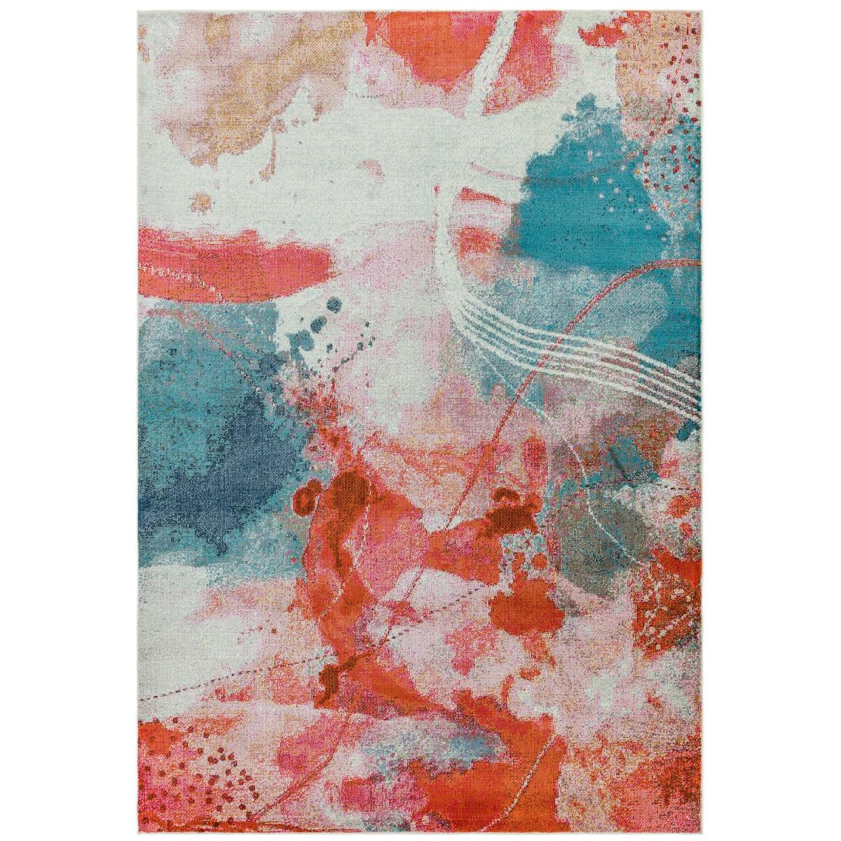 Amelie Sundown Abstract Rugs in AM06 Blue Orange Multi – image 5