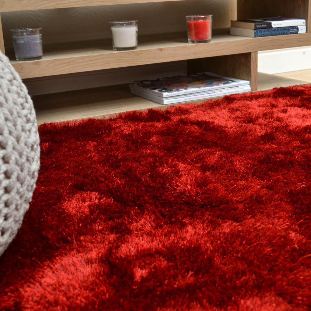 Whisper Shiney Plain Shaggy Rugs in Mars&nbsp;120x180cm – image 4