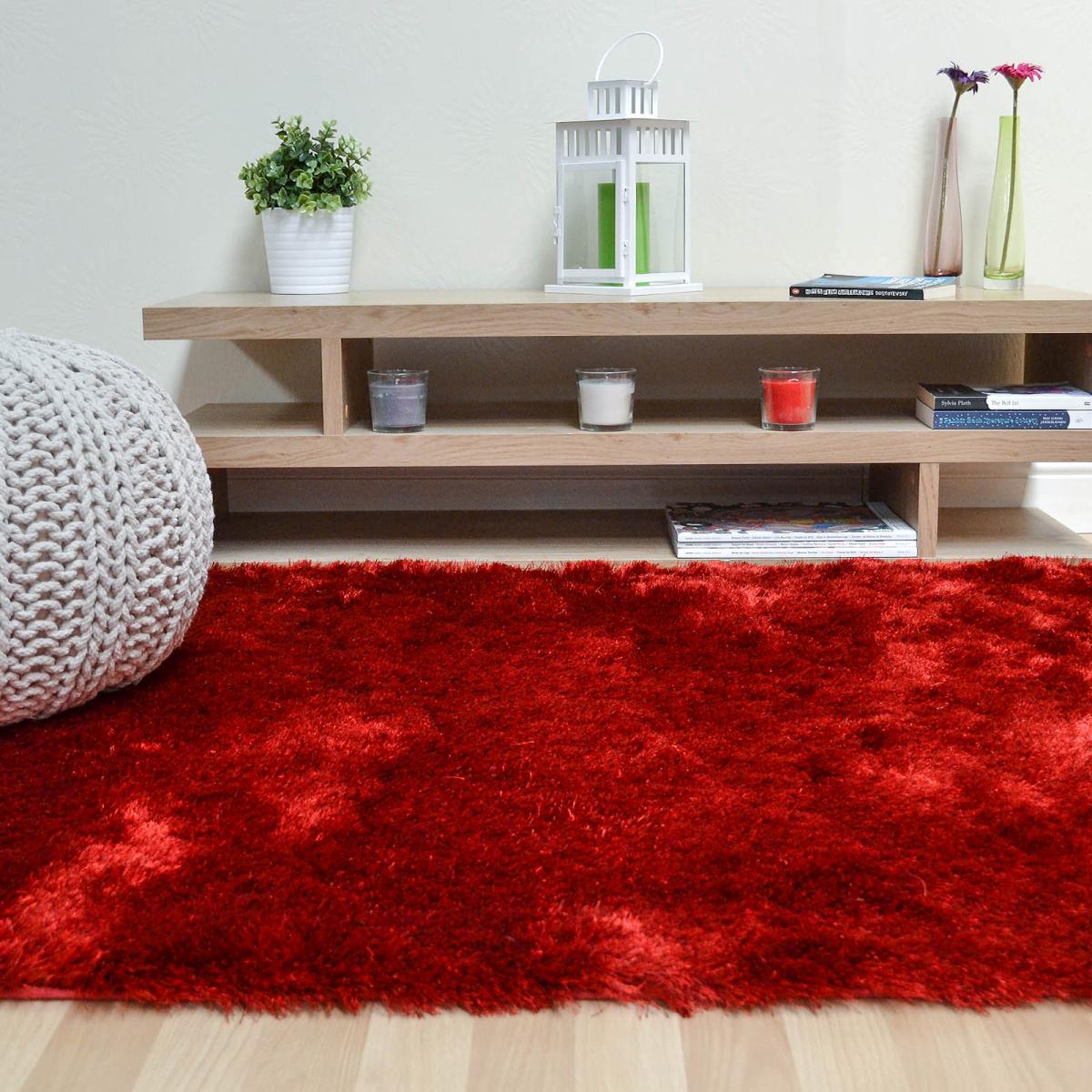Whisper Shiney Plain Shaggy Rugs in Mars&nbsp;120x180cm – image 5