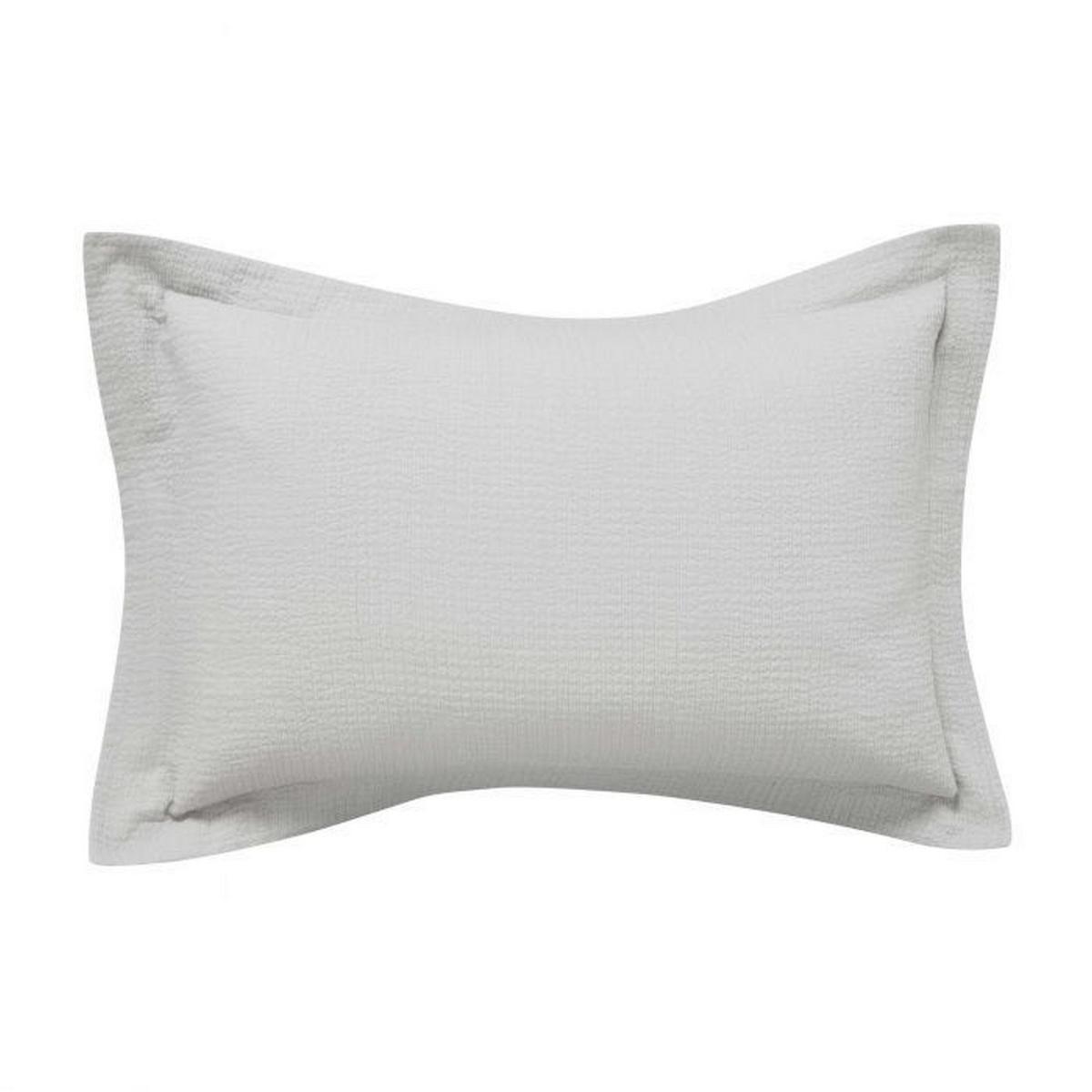Nika Plain Textured Cotton Bedding in Silver Grey 220x260cm – image 4