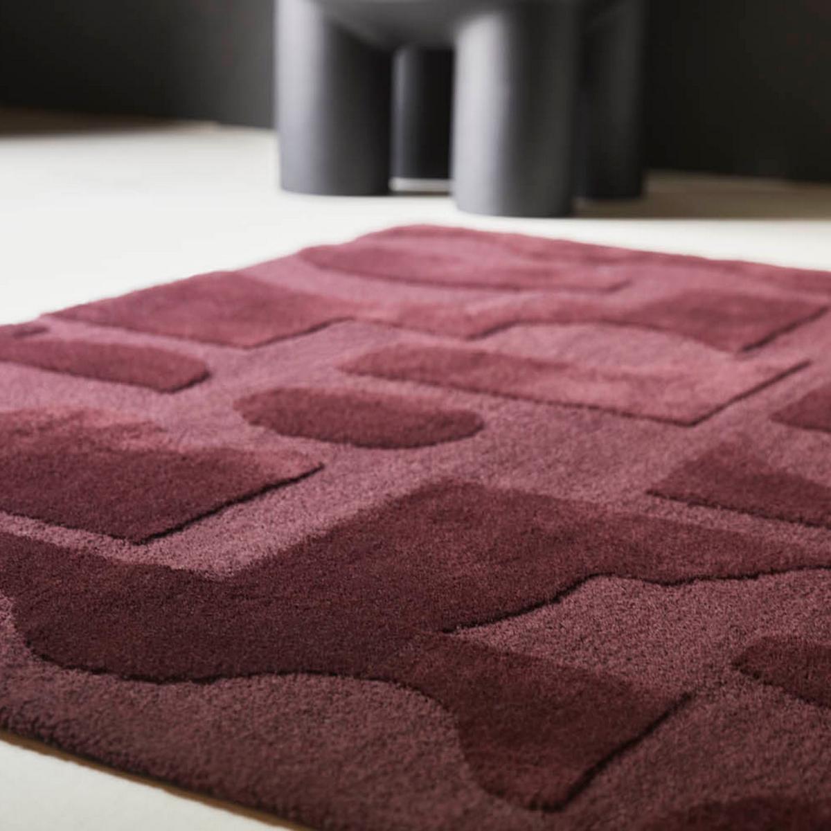 Mural Modest 121100 Wool Rugs by Brink and Campman in Burgundy 140x200cm – image 2