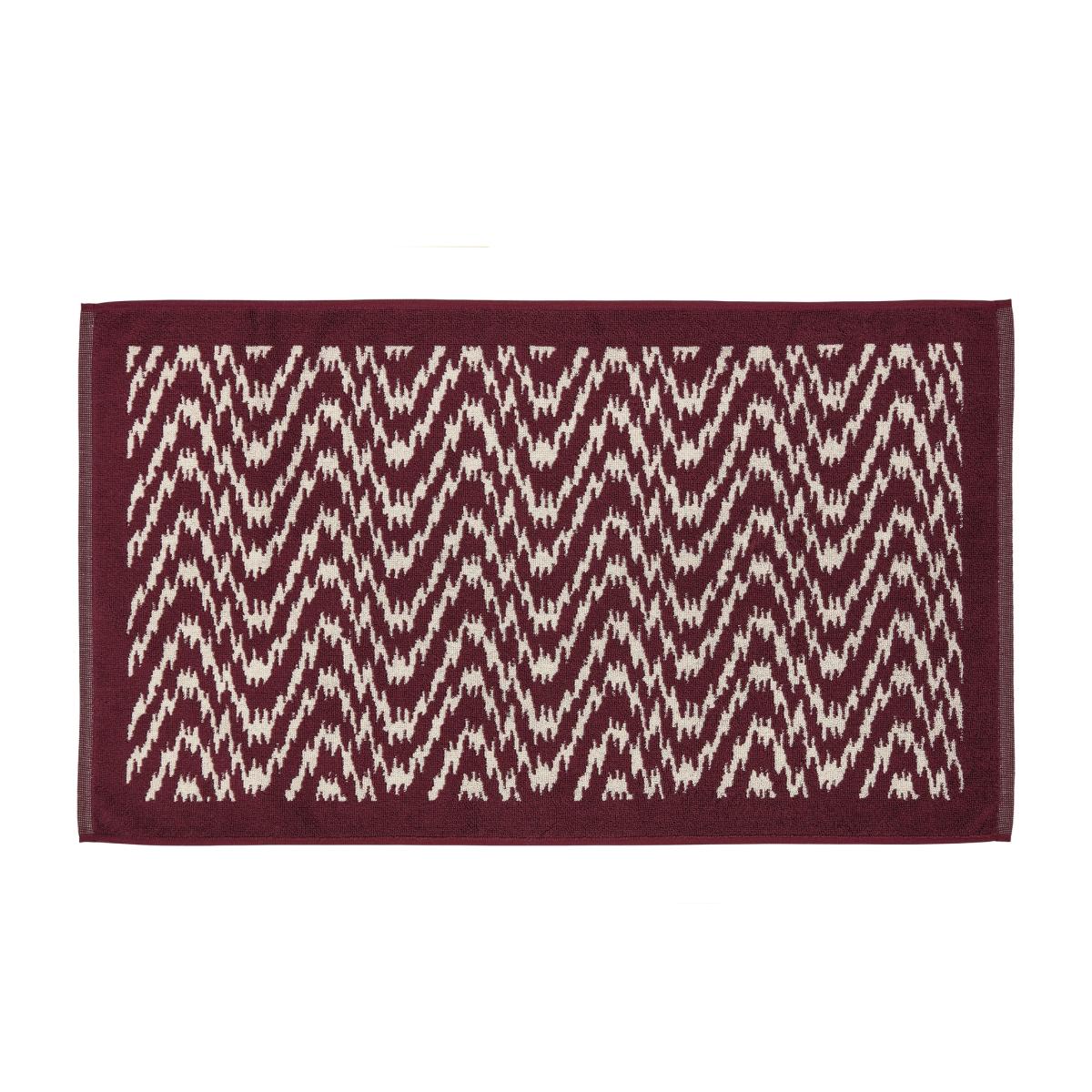 Aris Bath Mat by Bedeck of Belfast in Mulberry Red90x50cm