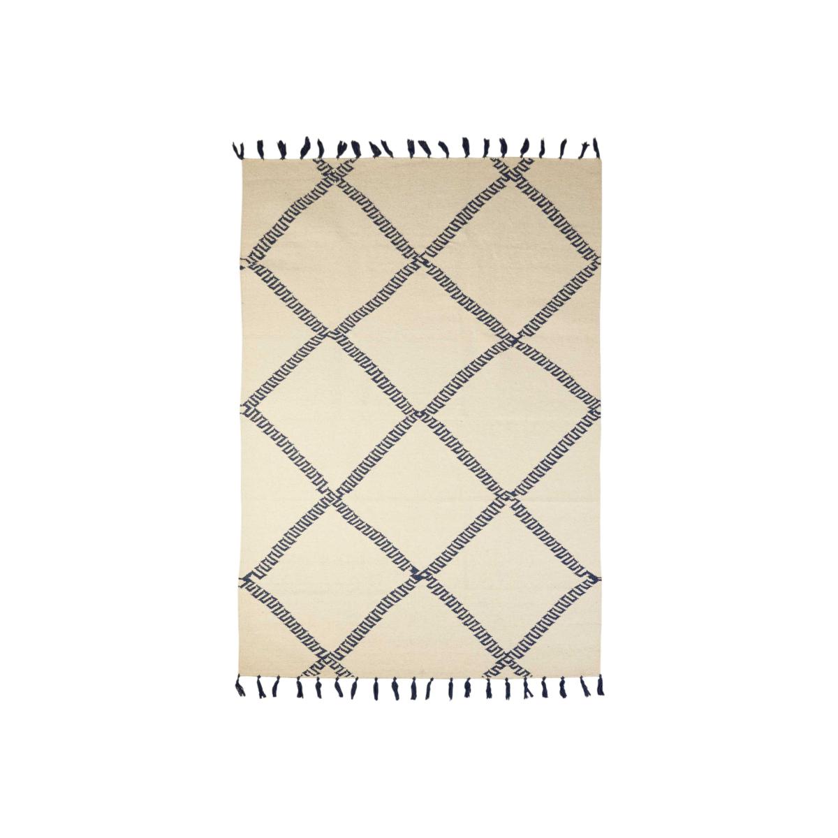 Modern Tassel Jazmin Rug By Concept Loom JZM02 in Marina Natural – image 1