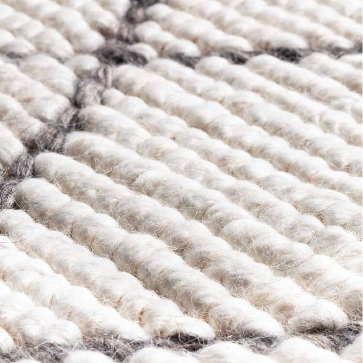 Framework Boho Rugs 229 001 100 by Ligne Pure in Ivory and Charcoal Grey&nbsp;140x200cm – image 3