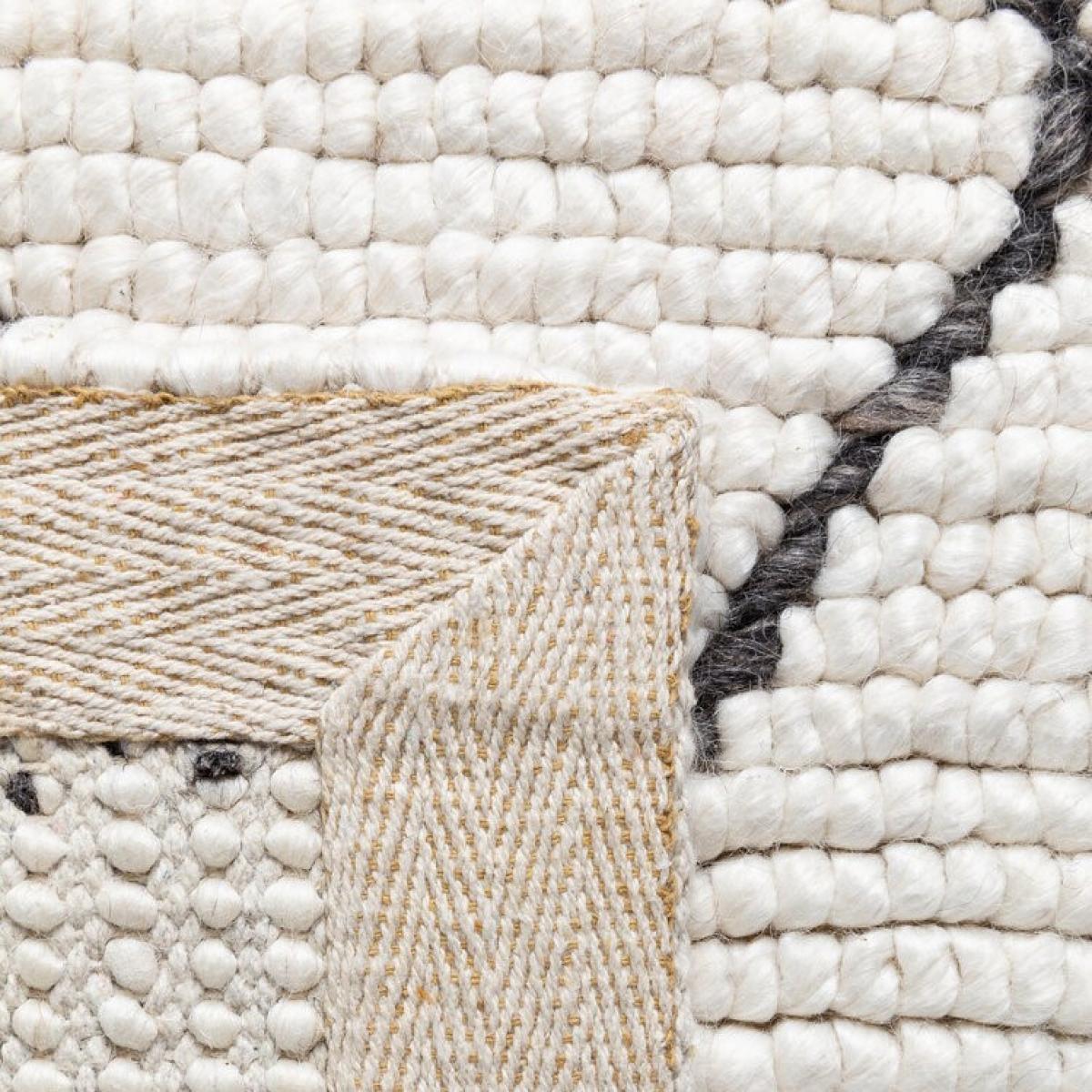 Framework Boho Rugs 229 001 100 by Ligne Pure in Ivory and Charcoal Grey&nbsp;140x200cm – image 4