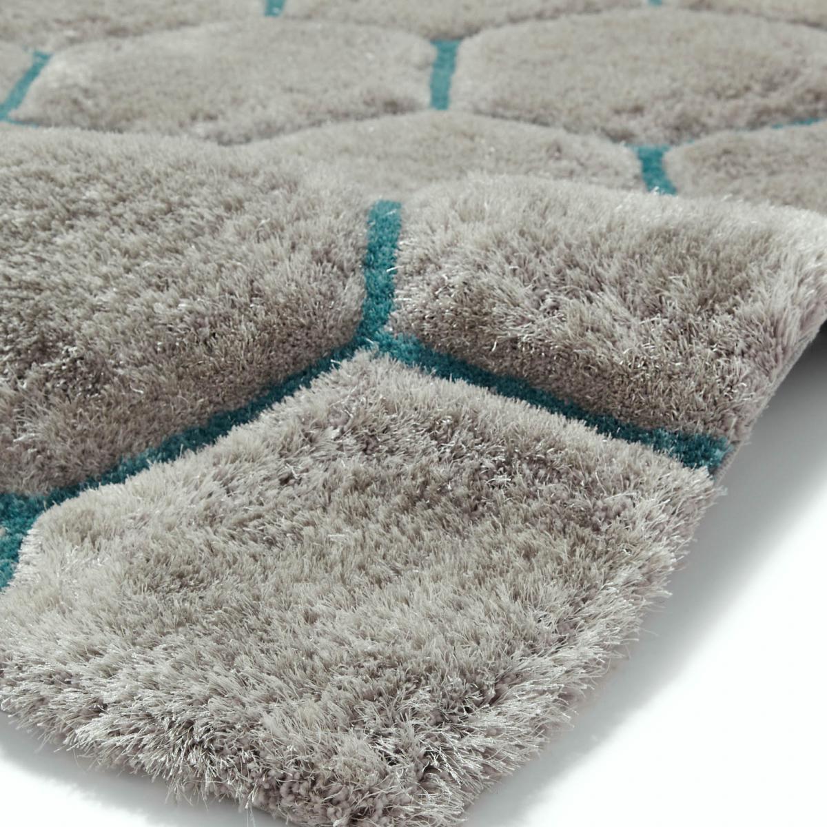 Noble House Honeycomb Geometric Rugs NH30782 in Grey Blue 180x270CM – image 2