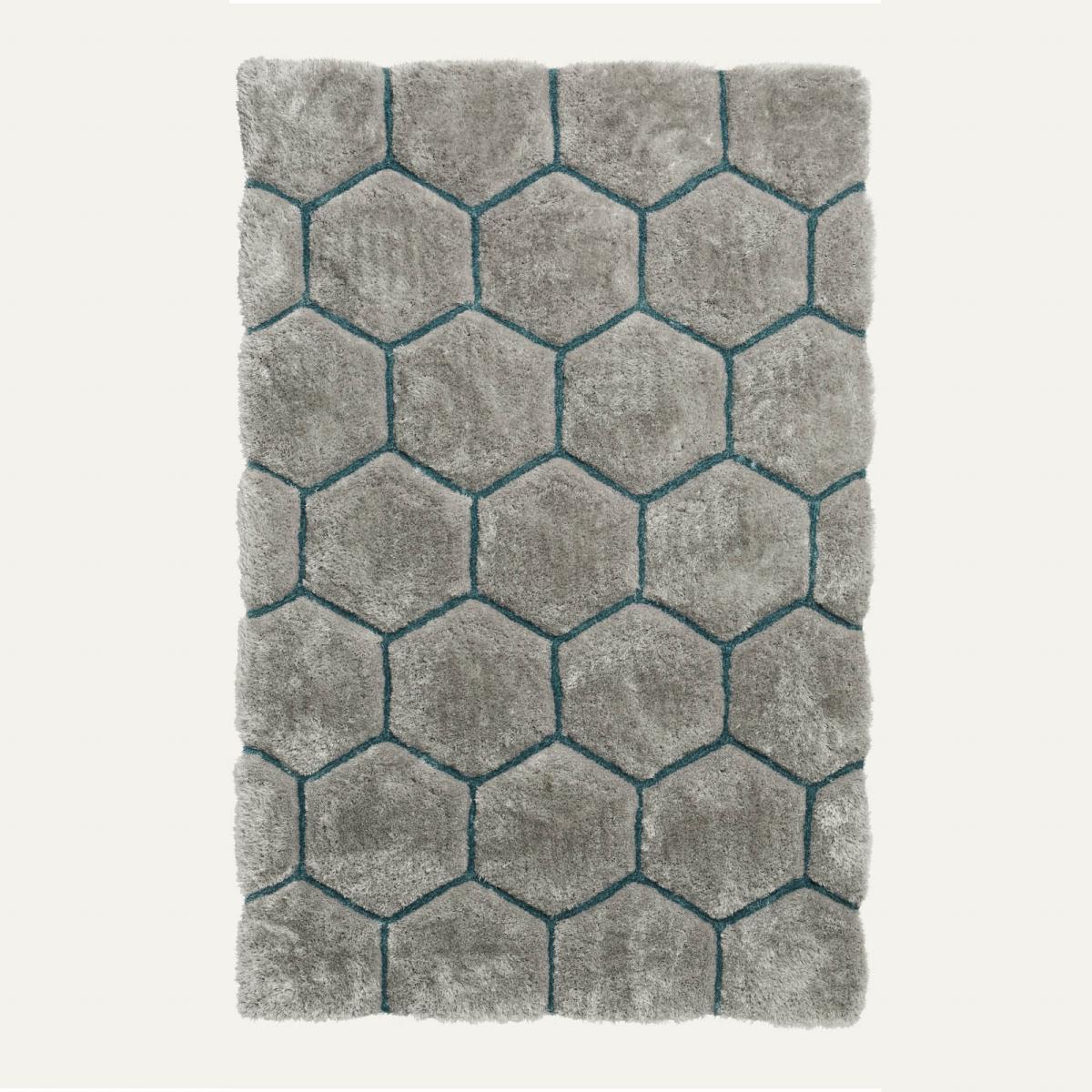 Noble House Honeycomb Geometric Rugs NH30782 in Grey Blue 180x270CM – image 3