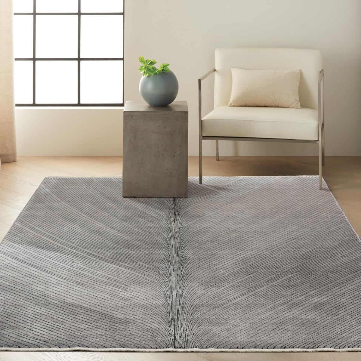 CK50 Calvin Klein Balian Stripe Rugs CK50 in Silver Grey244x305cm – image 1