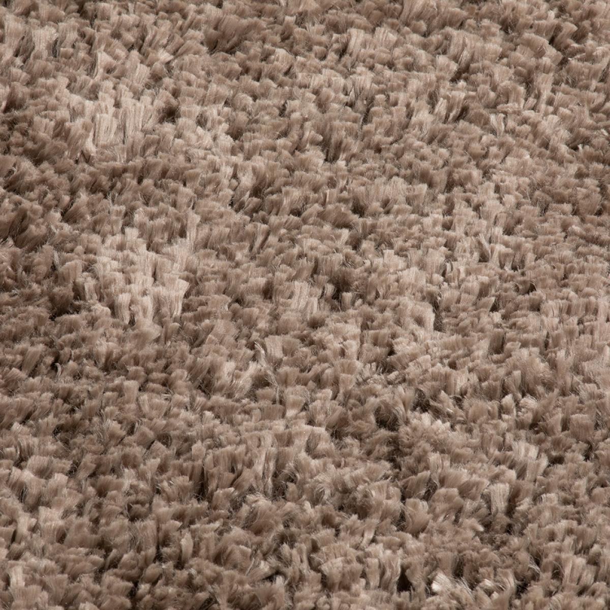 Larissa Washable Plain Shaggy Rug in Chocolate Brown 100x150cm – image 2