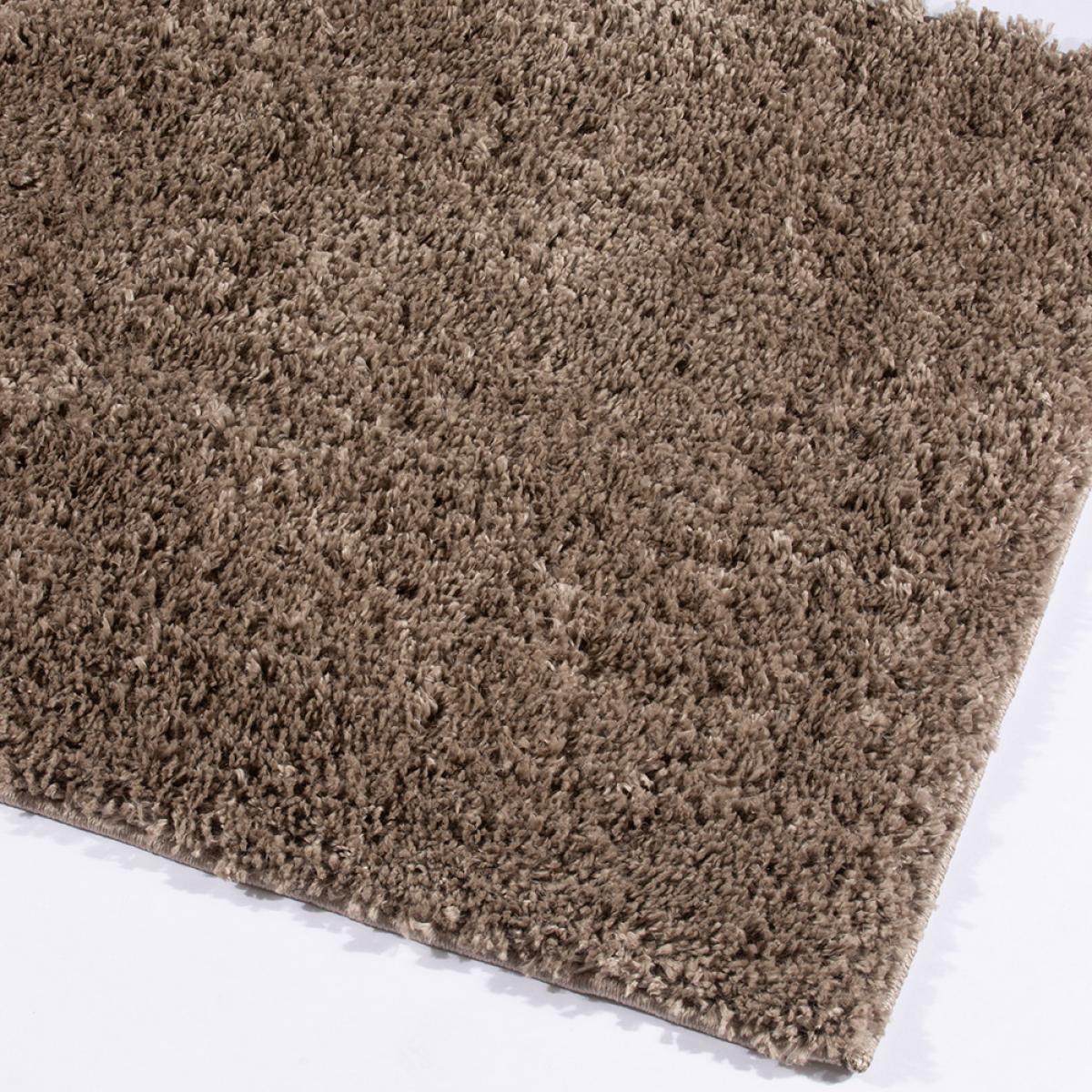 Larissa Washable Plain Shaggy Rug in Chocolate Brown 100x150cm – image 4
