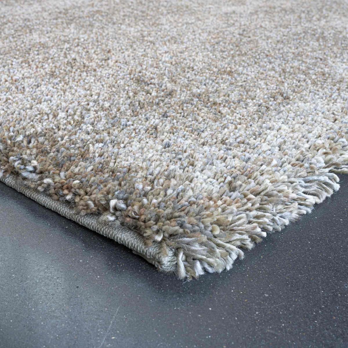 Coral Modern Speckled Shaggy Rugs 24001 2191 in Gold160x230cm – image 4
