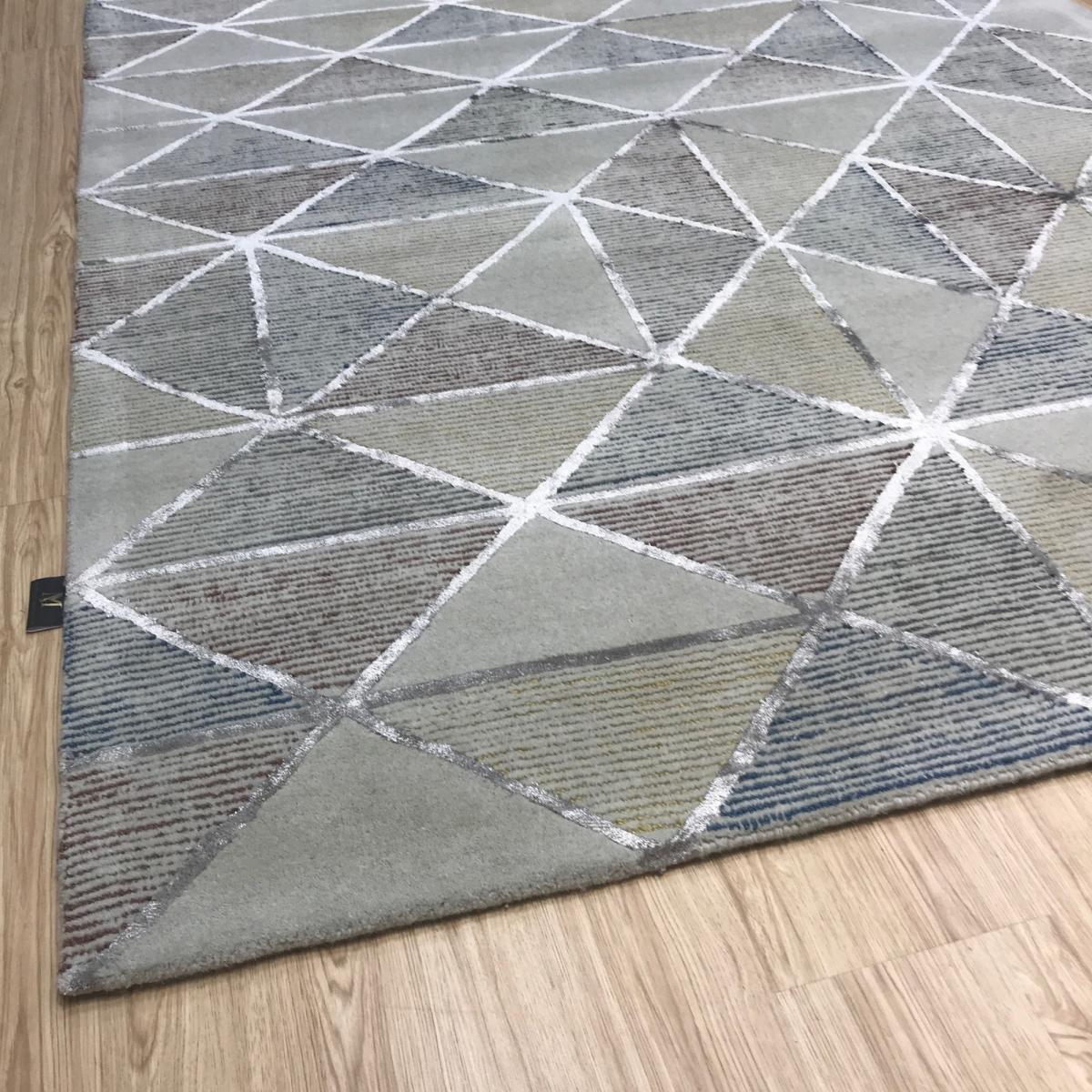 Vintage Summer Modern Geometric Wool Rugs In Multi-colour 200x290cm – image 2