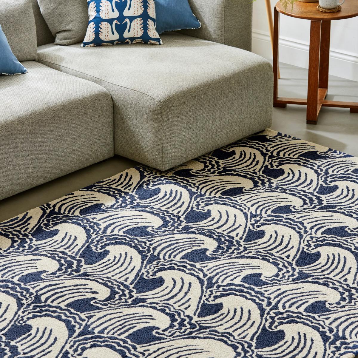 Ride The Wave 125608 Wool Rugs by Scion in Denim200x280cm – image 2