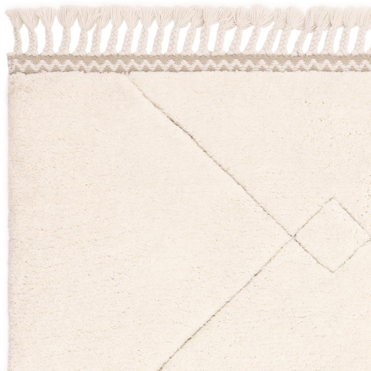 Fes FE03 Moroccan Berber Carved Boho Rugs in Cream White160x230cm – image 3