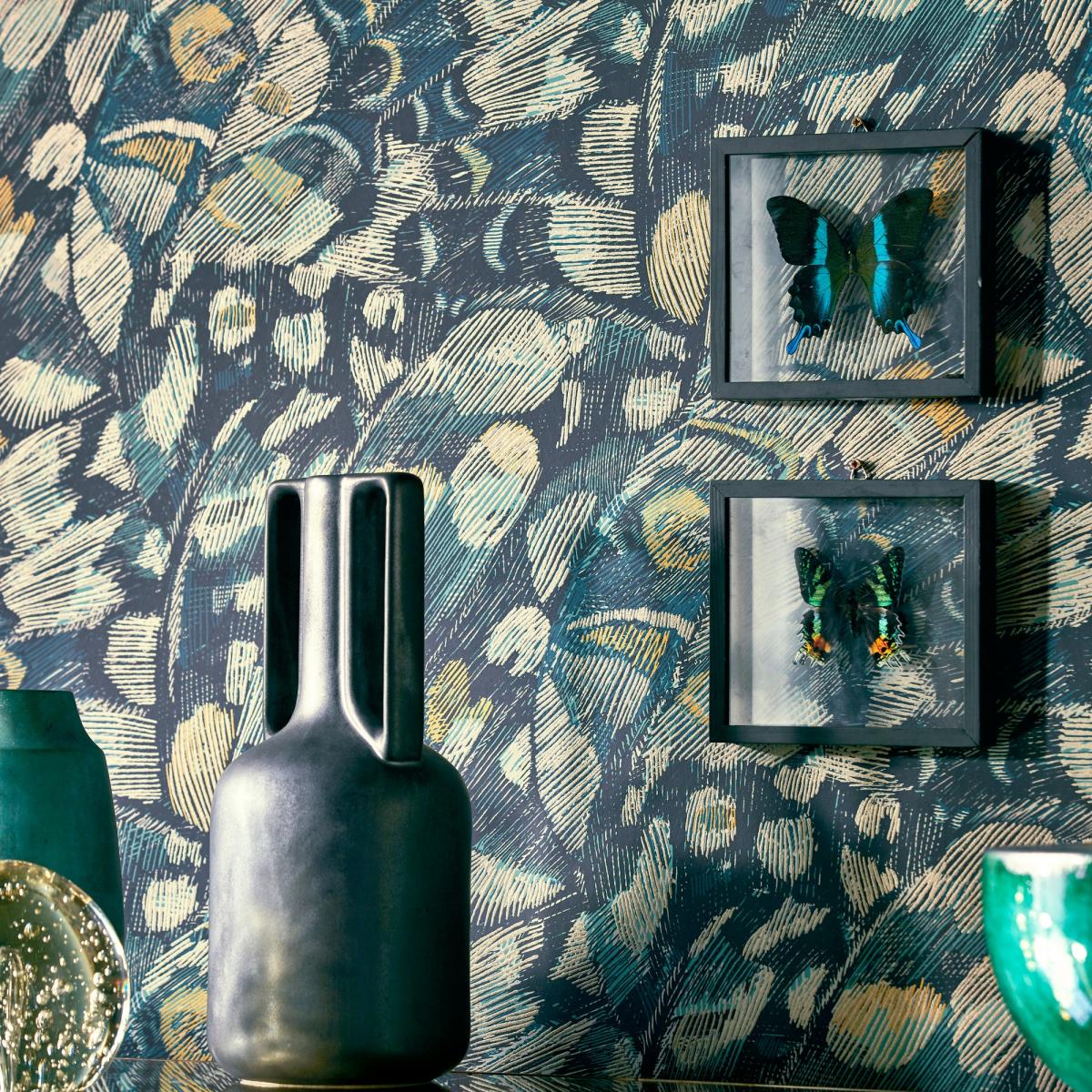 Lamina Wallpaper 112167 by Harlequin in Ink Marine BlueRoll – image 2