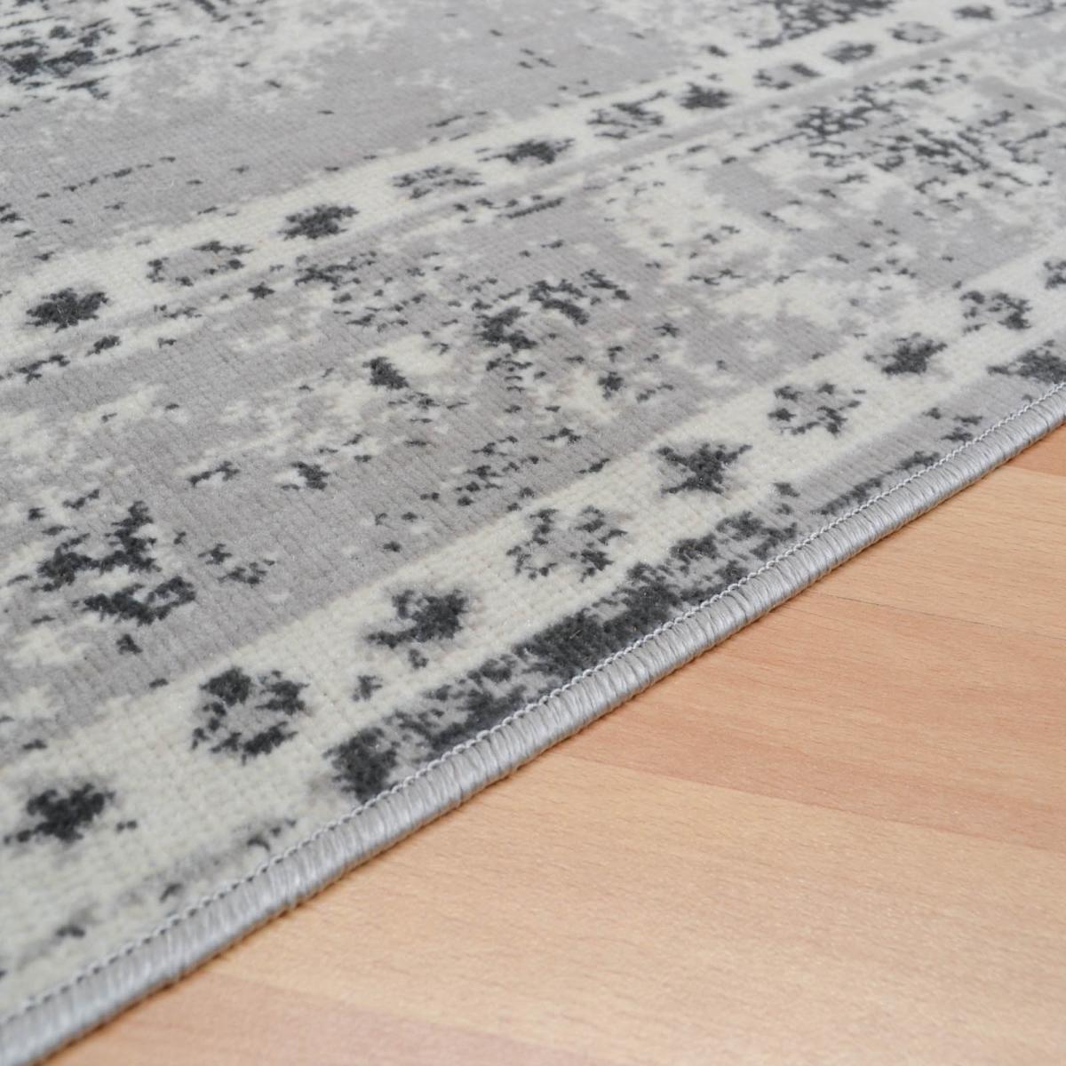 Revive Traditional Medallion Rugs RE02 in Grey 200x290cm – image 3