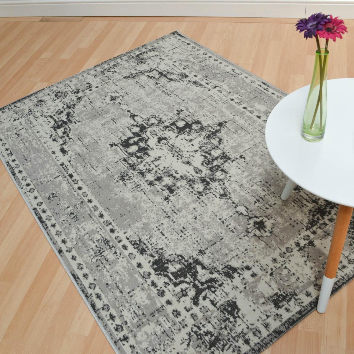 Revive Traditional Medallion Rugs RE02 in Grey 200x290cm – image 5