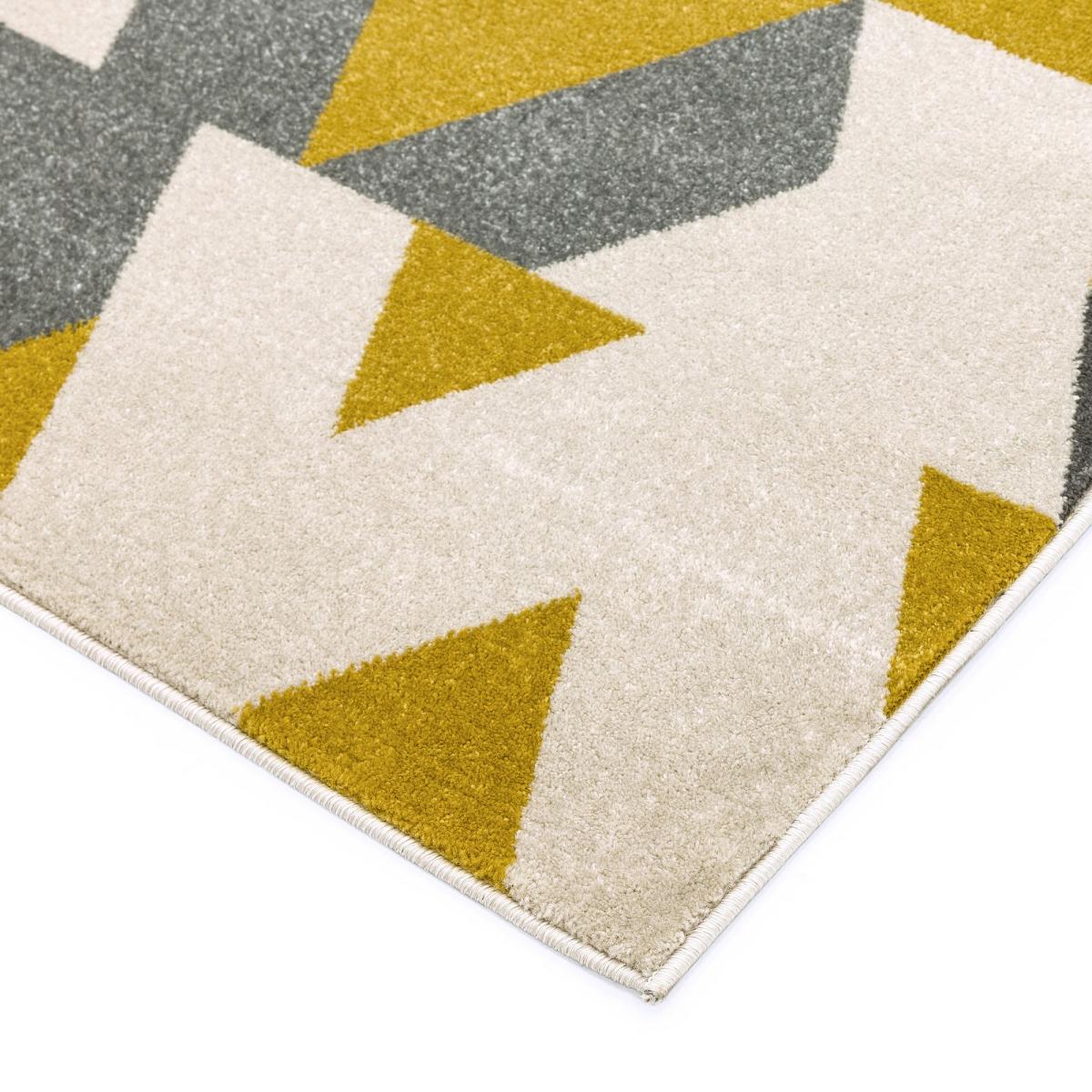 Colt CL18 Pyramid Geometric Rugs in Mustard Yellow 120x170cm – image 3