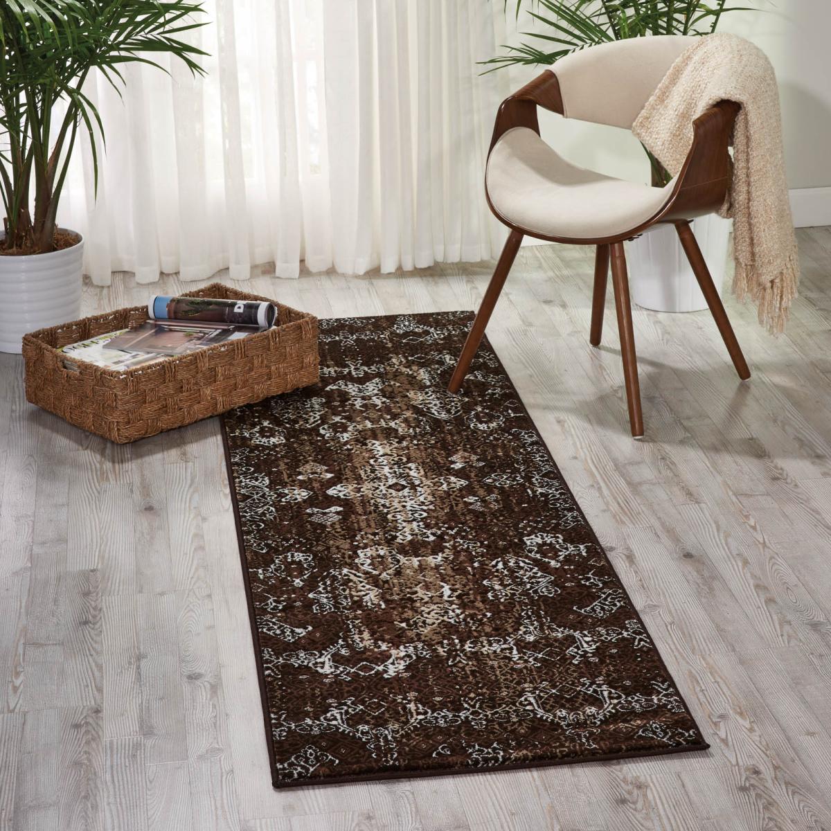 Karma Hallway Runners KRM04 in Mocha 66x229cm – image 1