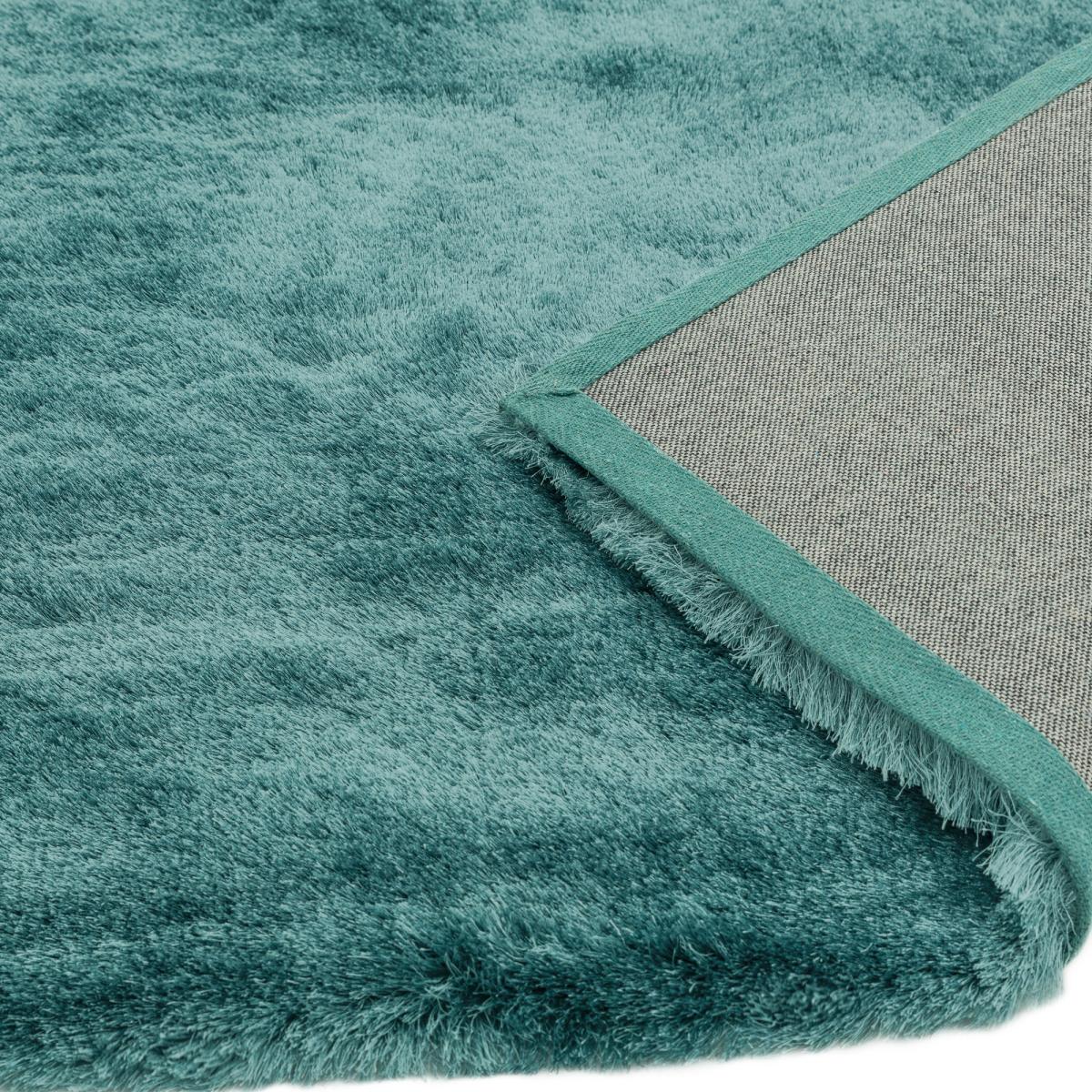 Whisper Shiney Plain Shaggy Rugs in Aqua Blue 65x135cm – image 3