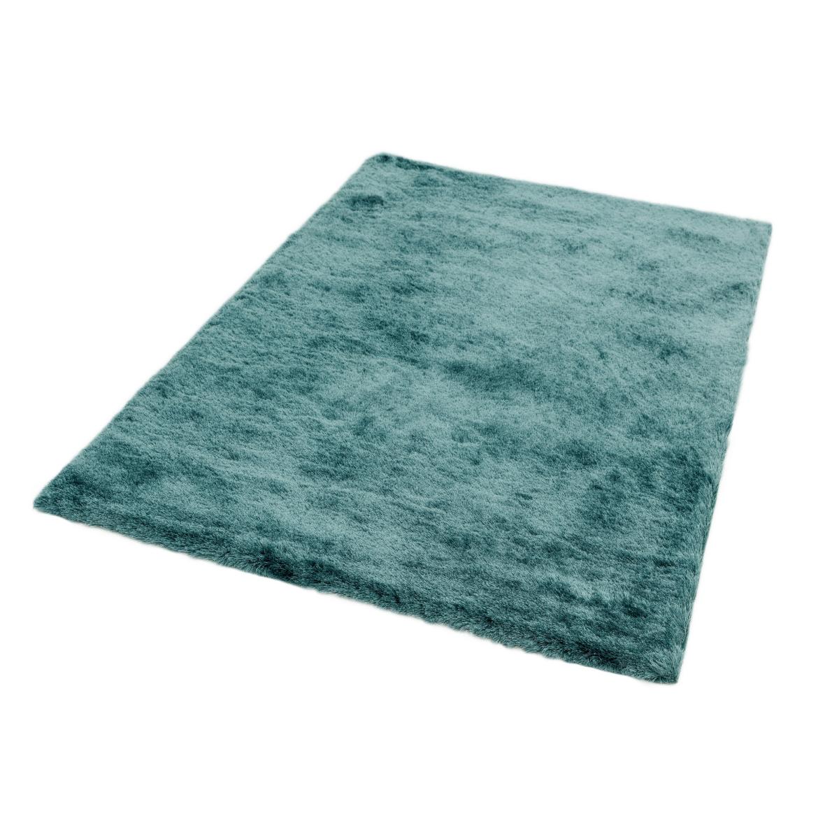 Whisper Shiney Plain Shaggy Rugs in Aqua Blue 65x135cm – image 5