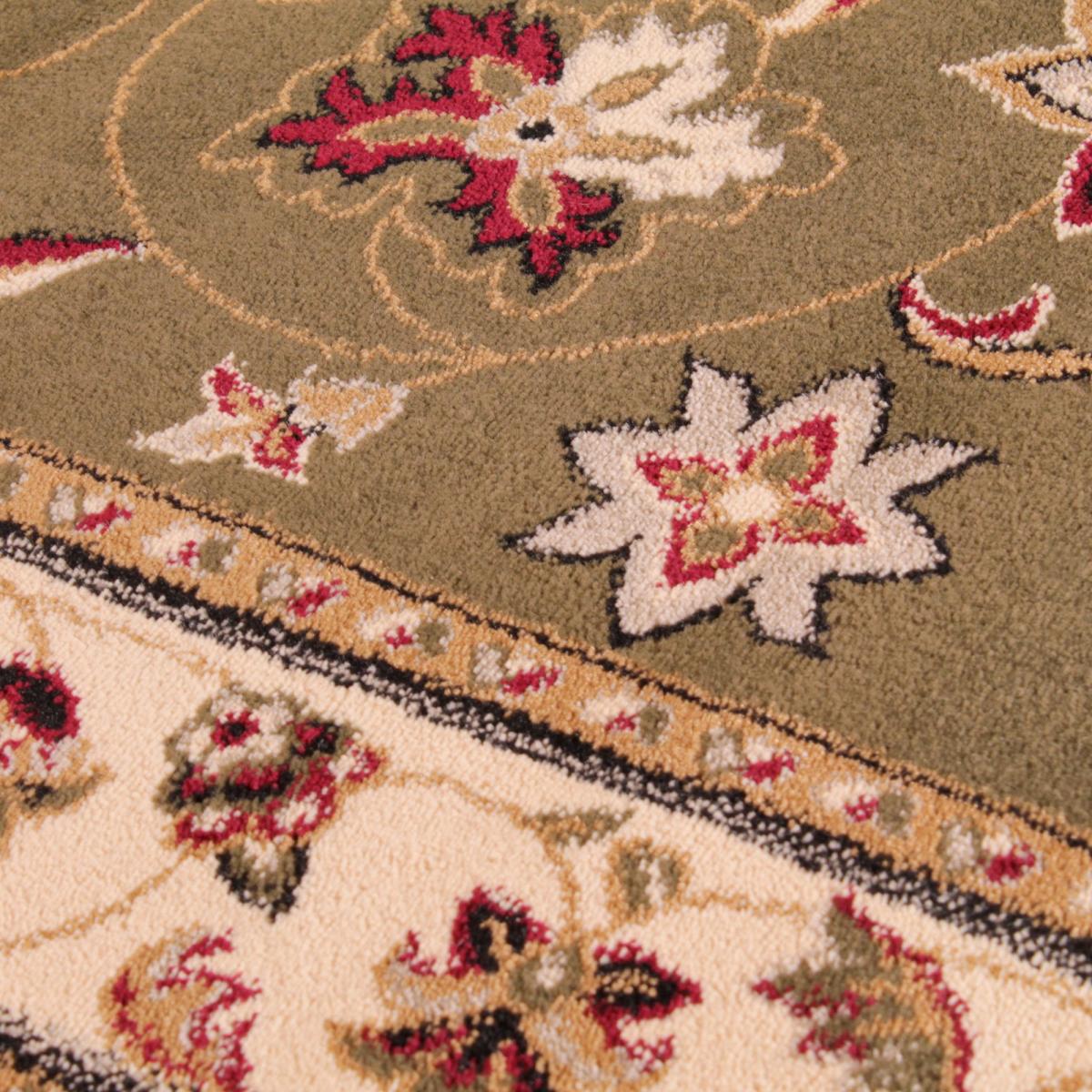 Sherborne Traditional Bordered Rugs in Green 80x150cm – image 1