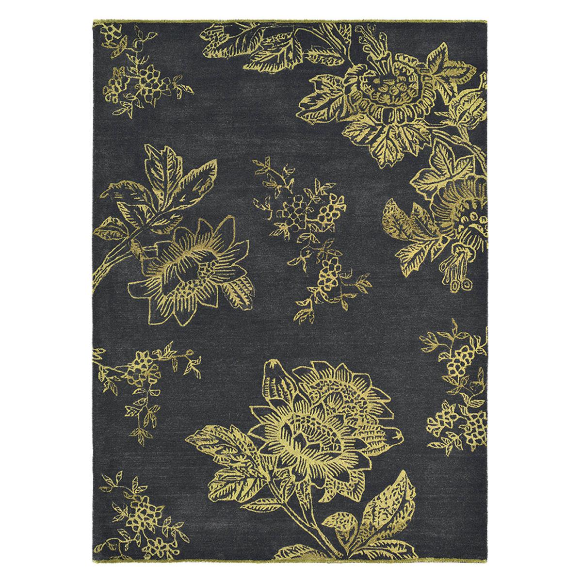 Tonquin Gold Floral Wool Rugs 37005 by Wedgwood in Charcoal Grey&nbsp;120x180cm – image 5