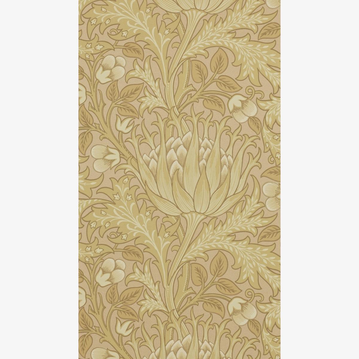 Artichoke Wallpaper 210354 by Morris & Co in Loam Beige Roll