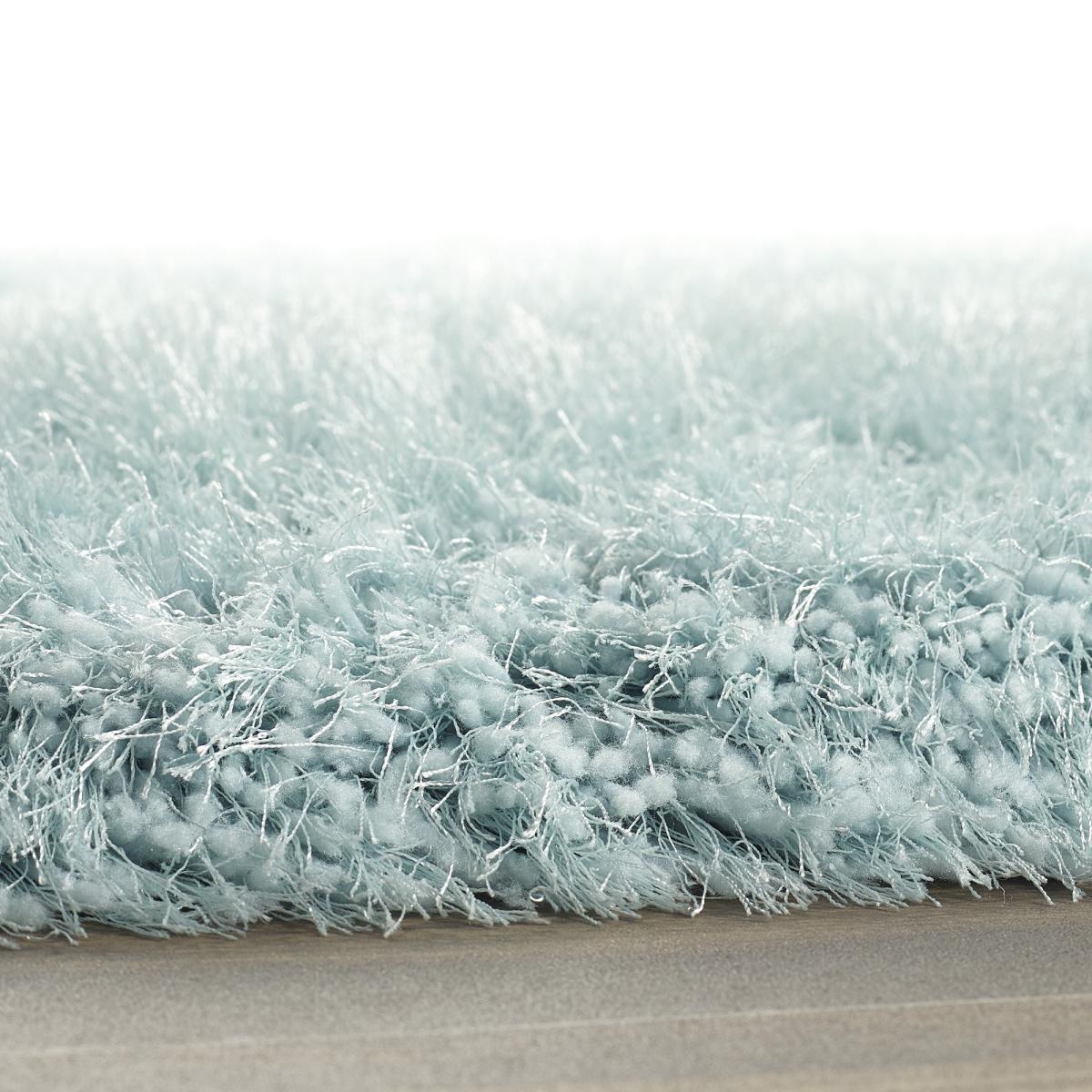 Extravagance Shaggy Modern Plain Rugs in Haze Blue 160x230cm – image 3