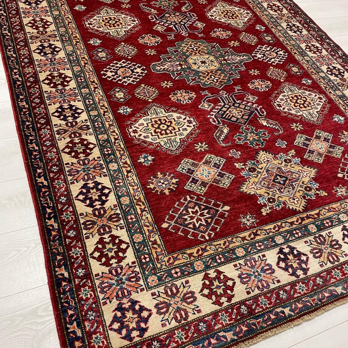 Kazak Supreme Traditional Wool Rugs 46204 in Red Multi 243x175cm – image 4