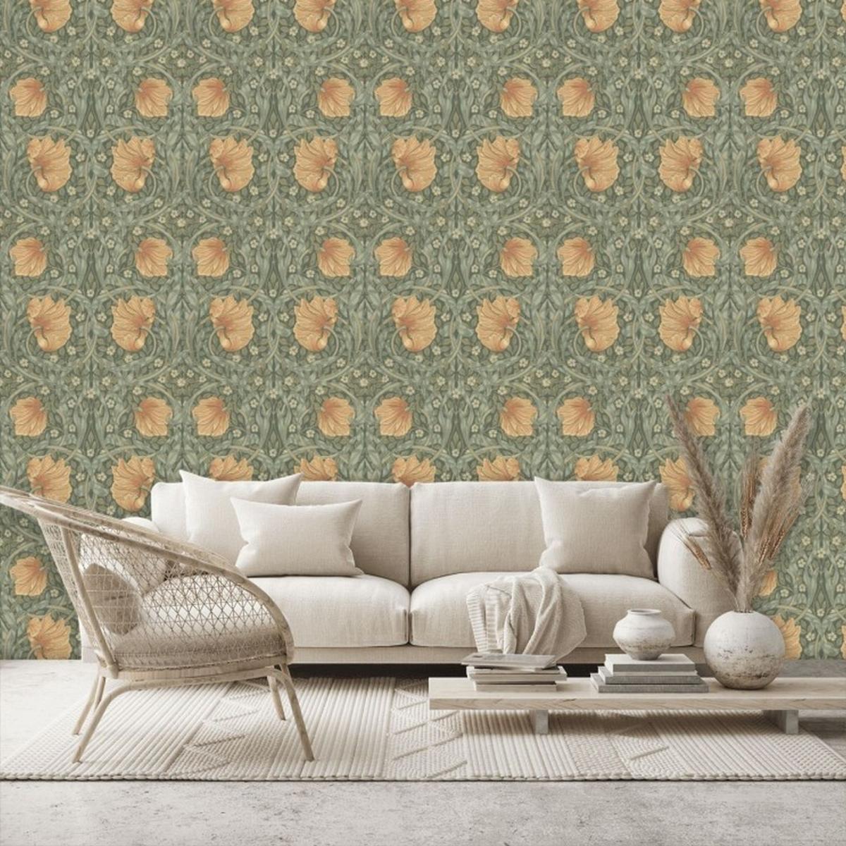 Pimpernel Wallpaper 210388 by Morris & Co in Bayleaf Manilla Roll – image 1