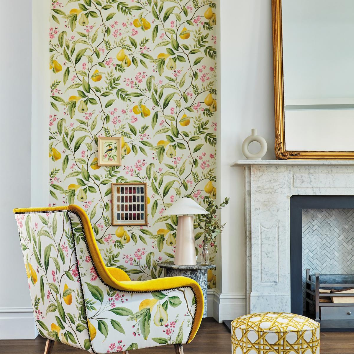 Marie Wallpaper 112909 by Harlequin in Fig Leaf Honey BlossomRoll – image 1