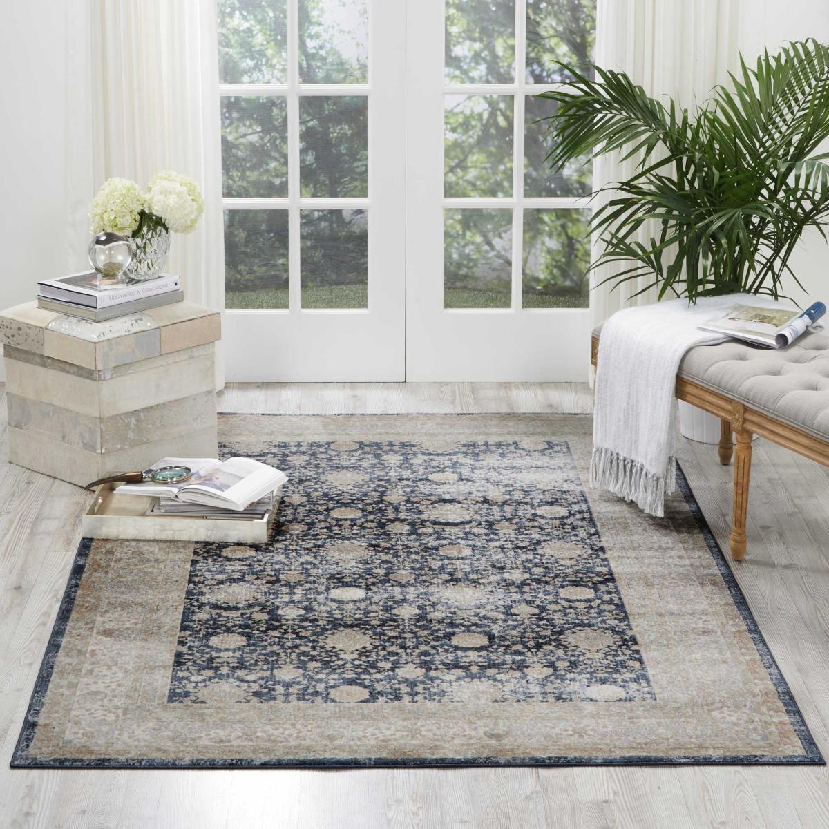 Malta MAI07 Traditional Rugs by Kathy Ireland in Navy Blue – image 1