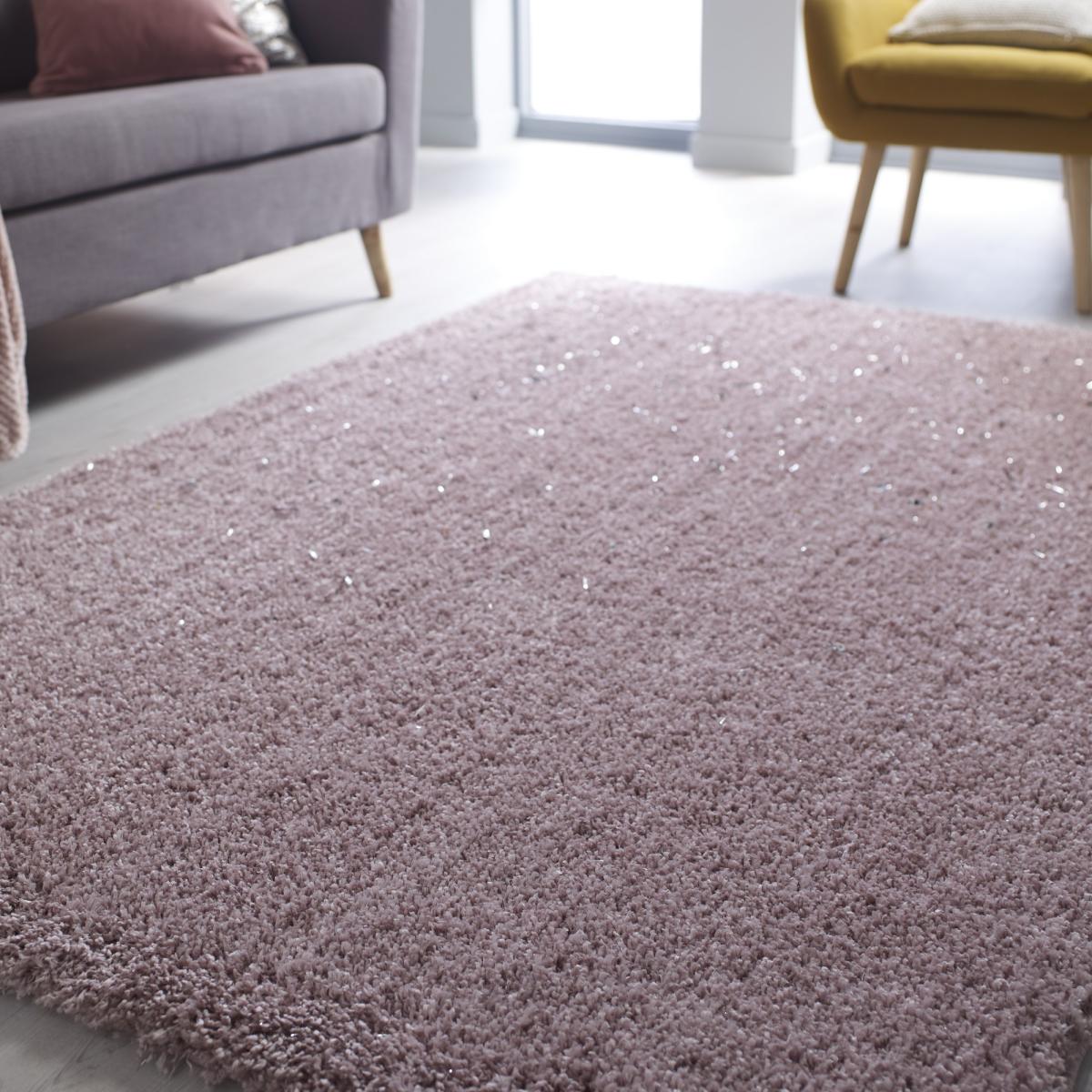 Veloce Shaggy Rugs in Blush Veloce Shaggy Rugs in Pink – image 1