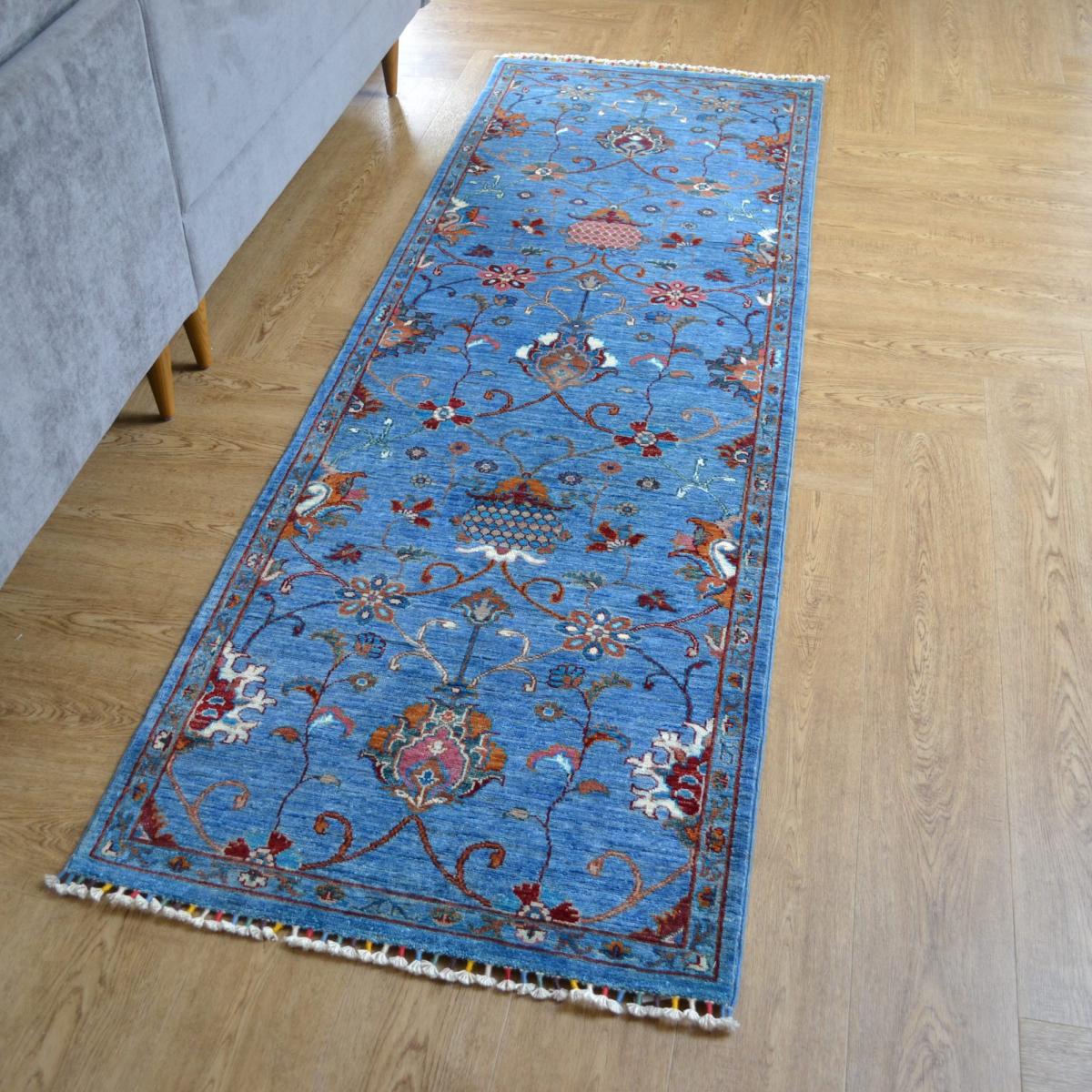 Sultani 48421 Traditional Wool Runner Rug in Blue240x81cm – image 2