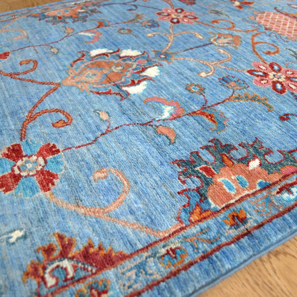 Sultani 48421 Traditional Wool Runner Rug in Blue240x81cm – image 4