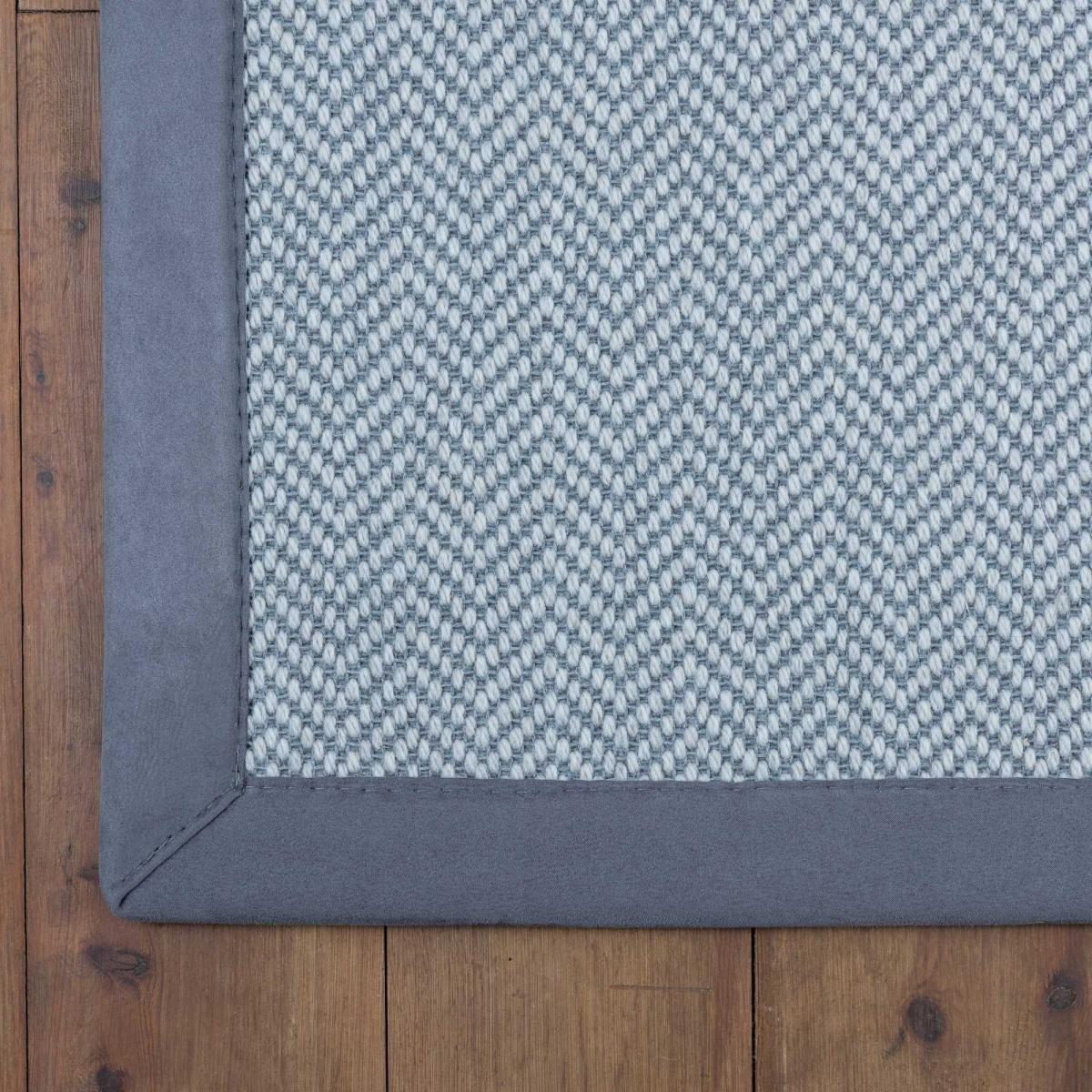 FWC Herringbone Dapple Natural Fibre Sisal Rugs With Faux Suede Border – image 2