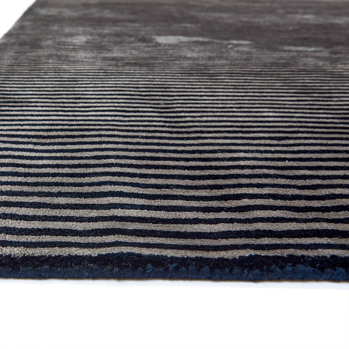 Katherine Carnaby Chrome Stripe Rug in Nero 200x300cm – image 3