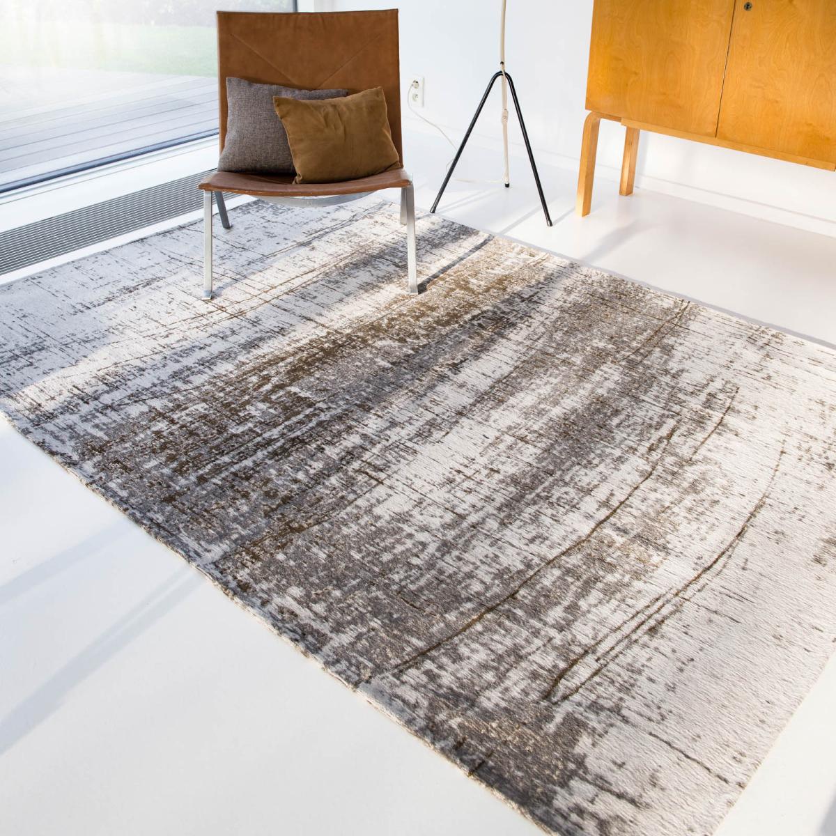 Louis De Poortere Modern Abstract Mad Men Griff Designer Rug 8785 in Concrete Jungle 230x330cm – image 1