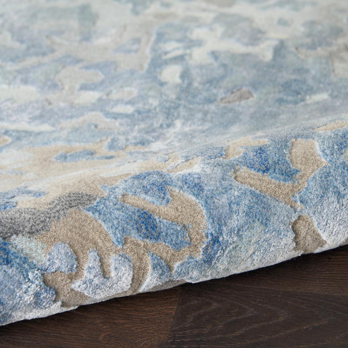 Prismatic Modern Abstract Rugs in PRS17 Denim Blue by Nourison 236x297cm – image 4