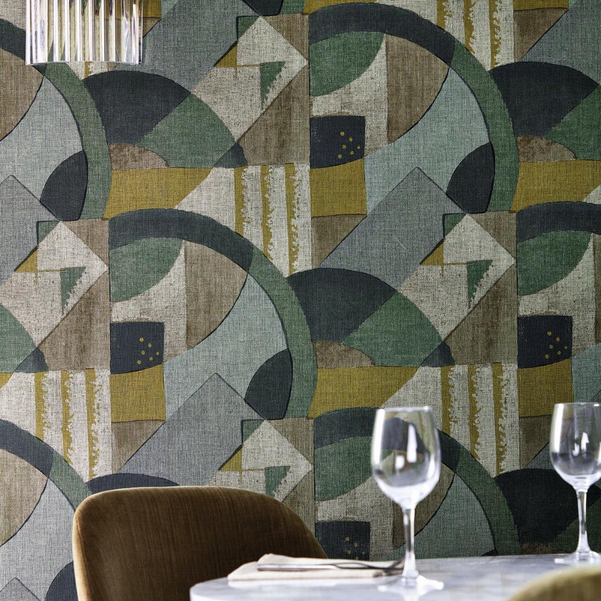 Abstract 1928 Wallpaper 312887 by Zoffany in Antique Olivine Roll – image 2