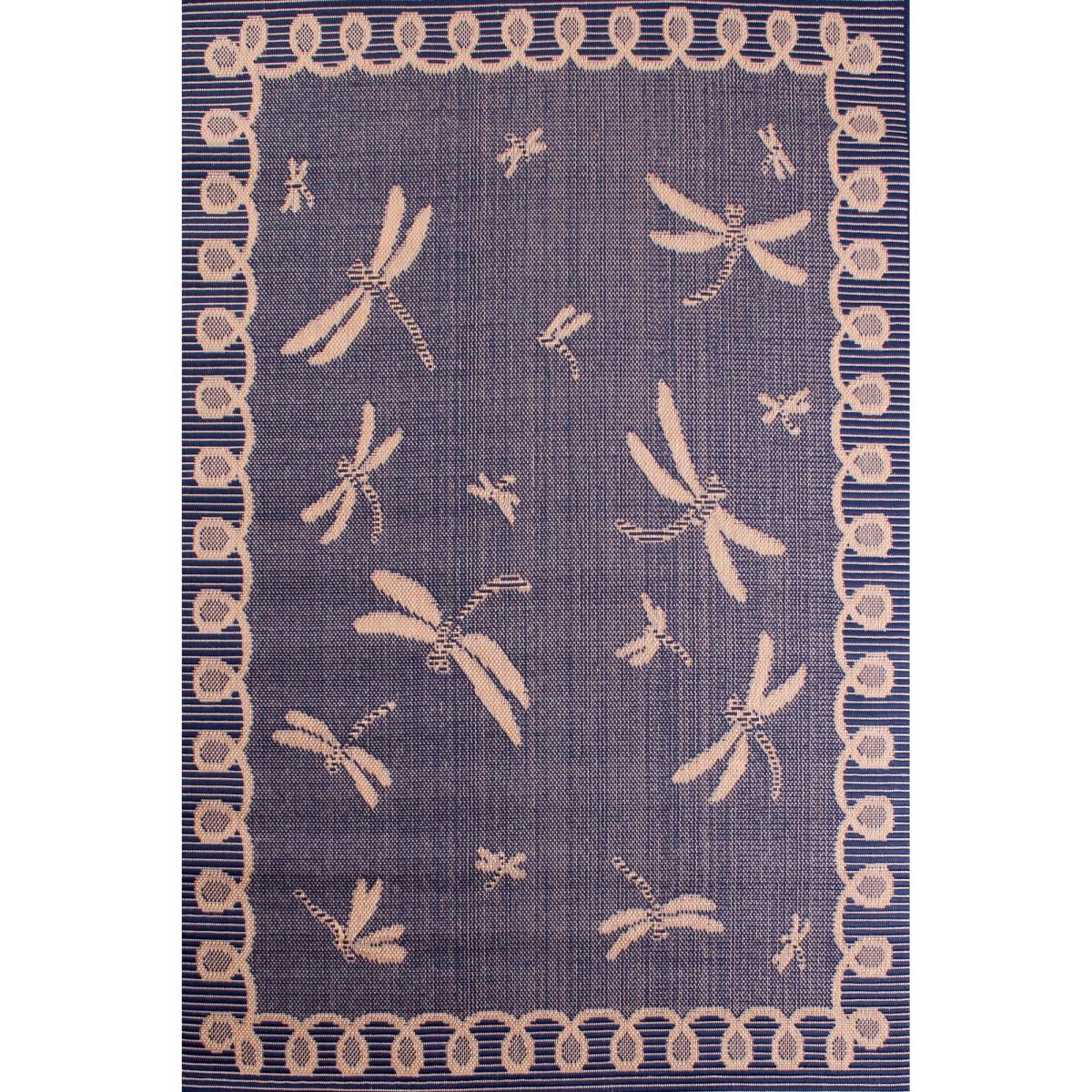Indoor Outdoor Dragonfly Rugs in Blue by Rugstyle 150x230cm – image 1