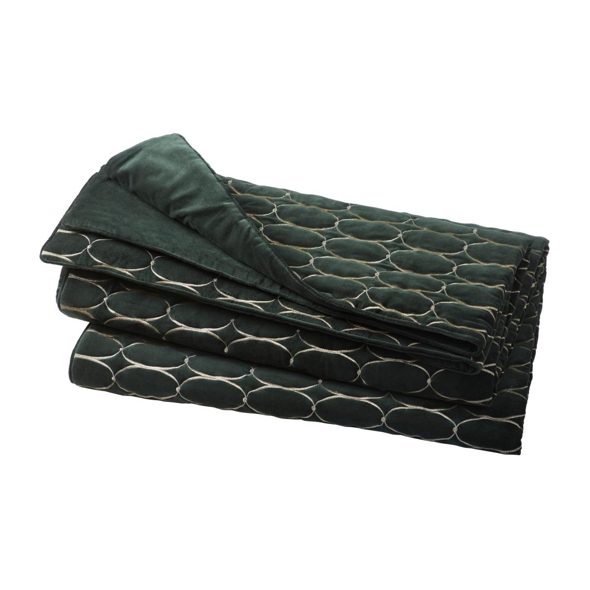 Renaissance Quilted Throw in Emerald Green By Wedgwood 130x260cm – image 1