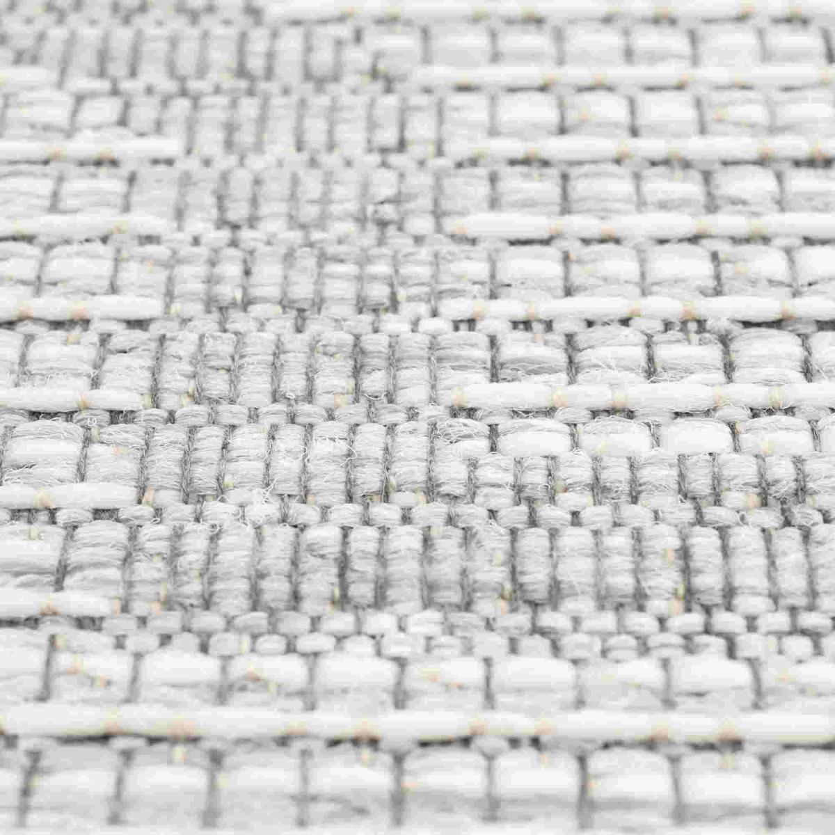 Newquay Geometric Trellis Flatweave Outdoor Rugs 96003 3001 Grey – image 3