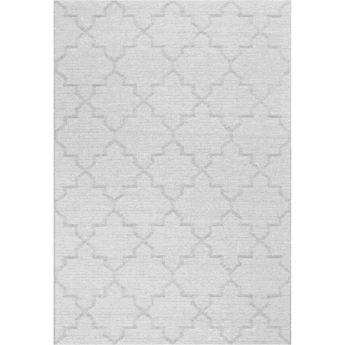 Newquay Geometric Trellis Flatweave Outdoor Rugs 96003 3001 Grey – image 5