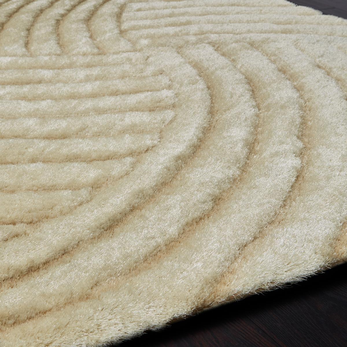 Dallas Carved Shaggy Rugs in Champagne – image 2