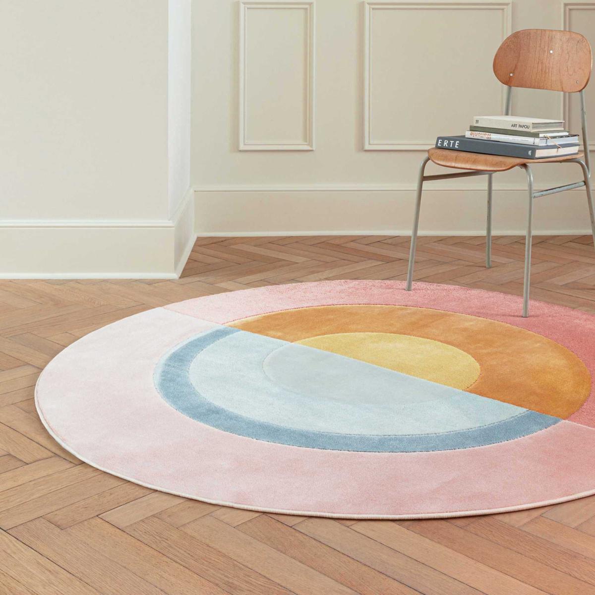 City Modern Geometric Circle Round Rugs 466137 AK200 in Multicolour – image 2