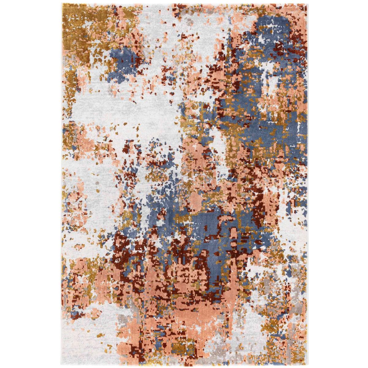 Moda 47127 GC990 Distressed Abstract Rugs in Blue Gold – image 2